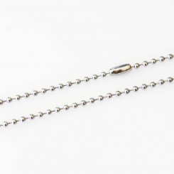 2mm Ball Chain Necklace - Stainless Steel - Silver Tone - 20 inch (50.8cm)